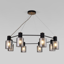 Фото Подвесная люстра Eurosvet 70219/8 черный/античная бронза