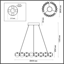 Подвесная люстра Odeon Light 5008/60L Купить Подвесная люстра Odeon Light 5008/60L