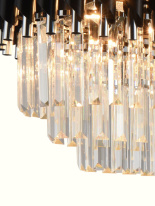 Каскадная люстра Natali Kovaltseva DARIAN 76017/8C CHROME BLACK в интернет магазине Гет Лайт