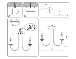 Купить с доставкой по Москве и России Люстра на штанге Ambrella Light TR9621