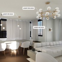 Подвесная люстра Crystal Lux LUXURY SP16 GOLD в интернет магазине Гет Лайт