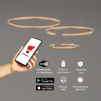 Цена на Подвесная люстра Eurosvet 90280/3 золото Smart