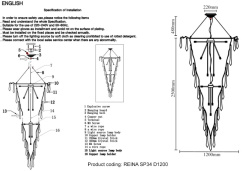 Купить Каскадная люстра Crystal Lux REINA SP34 D1200 GOLD PEARL