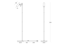 Купить с доставкой по Москве и России Торшер Maytoni MOD129FL-01B