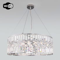 Фото Подвесная люстра Eurosvet 10125/8 хром/прозрачный хрусталь Strotskis Smart (10116/8)