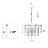 Каскадная люстра Divinare 3002/05 SP-9 в интернет магазине Гет Лайт