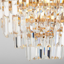 Цена на Каскадная люстра Eurosvet 10124/8 золото/прозрачный хрусталь Strotskis Smart (10113/8)