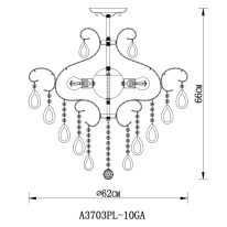 Цена на Люстра на штанге ARTE Lamp A3703PL-10GA