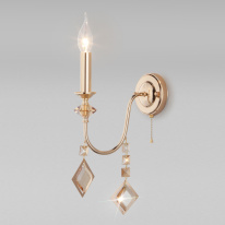 Фото Бра Eurosvet 10110/1 золото/тонированный хрусталь Strotskis