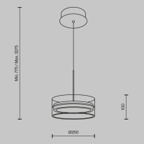 Подвесной светильник Maytoni MOD348PL-L18BBS3K Купить с доставкой по Москве и России Подвесной светильник Maytoni MOD348PL-L18BBS3K