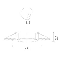 Встраиваемый светильник ARTE Lamp A2103PL-1WH Купить Встраиваемый светильник ARTE Lamp A2103PL-1WH