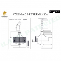 Подвесная люстра iLamp P9504-6 NIC Купить Подвесная люстра iLamp P9504-6 NIC