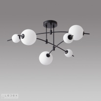 Фото Люстра на штанге iLedex 6827-6 BK+WH
