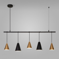 Фото Люстра на штанге Eurosvet 50088/5 черный/золото