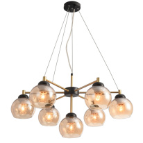 Подвесная люстра Natali Kovaltseva STUTTGART 91006/7C GOLD BLACK Фото Подвесная люстра Natali Kovaltseva STUTTGART 91006/7C GOLD BLACK