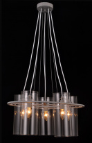 Фото Подвесная люстра Natali Kovaltseva HELSINKI II 81060-5C STAIN GRAY