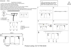 Купить Спот Crystal Lux CLT 017W3 D230 WH