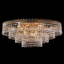 Цена на Накладная люстра Eurosvet 10078/10 золото/прозрачный хрусталь Strotskis