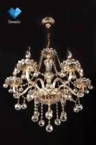 Цена на Подвесная люстра Eurosvet 10052/6 золото/тонированный хрусталь Strotskis