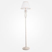 Фото Торшер Eurosvet 10073/1 белый с золотом/прозрачный хрусталь Strotskis