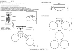 Цена на Накладная люстра Crystal Lux SUITE PL3 BRONZE