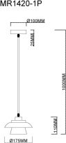 Купить Подвесной светильник MyFar MR1420-1P