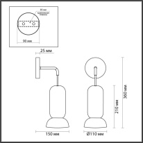 Бра Odeon Light 5054/1WC Купить Бра Odeon Light 5054/1WC