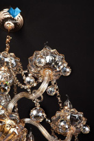 Купить с доставкой по Москве и России Подвесная люстра Eurosvet 10052/6 золото/тонированный хрусталь Strotskis