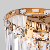 Цена на Торшер Eurosvet 01137/3 золото/прозрачный хрусталь Strotskis