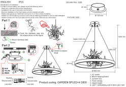Подвесная люстра Crystal Lux GARDEN SPLED+4 D800 CHROME в интернет магазине Гет Лайт