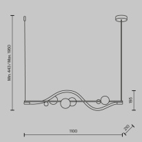 Купить с доставкой по Москве и России Линейный светильник Maytoni MOD289PL-L13BS3K