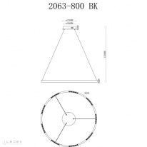Подвесной светильник iLedex 2063-D800 BK Купить Подвесной светильник iLedex 2063-D800 BK