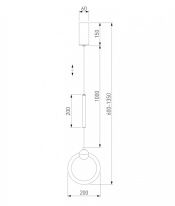 Купить с доставкой по Москве и России Подвесной светильник Eurosvet 90165/1 золото