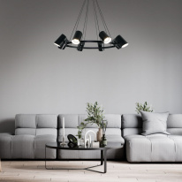 Подвесная люстра Eurosvet 70147/8 черный в интернет магазине Гет Лайт