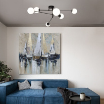 Цена на Люстра на штанге Eurosvet 30181/6 черный