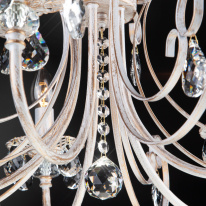 Купить Подвесная люстра Eurosvet 3305/5 белый с золотом/прозрачный хрусталь Strotskis