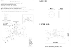 Купить Люстра на штанге Crystal Lux FIDEL PL8 BLACK