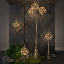 Цена на Садово-парковый светильник Elektrostandard Sirius F/3 черное золото