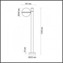 Садово-парковый светильник Odeon Light 4832/1F в интернет магазине Гет Лайт