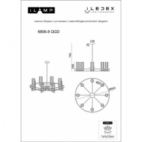 Люстра на штанге iLamp 6806-8 QGD Купить Люстра на штанге iLamp 6806-8 QGD