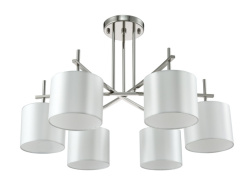 Люстра на штанге Crystal Lux SERGIO PL6 NICKEL Фото Люстра на штанге Crystal Lux SERGIO PL6 NICKEL