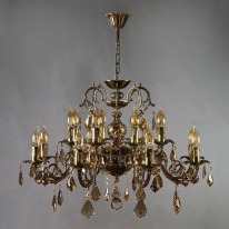 Фото Подвесная люстра AMBIENTE by BRIZZI 8888/8+8 PB Honey Leaf