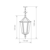 Цена на Подвесной уличный светильник Elektrostandard GL 1004H черное золото