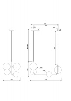 Купить Подвесная люстра Freya FR4005PL-04B