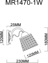 Купить Бра MyFar MR1470-1W