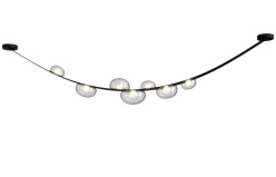 Фото Накладной светильник Crystal Lux BOSQUE SP7 L3000 BLACK/TRANSPARENT