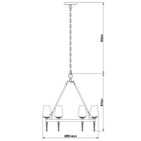 Подвесная люстра ARTE Lamp A1722SP-6BA Подвесная люстра ARTE Lamp A1722SP-6BA в интернет магазине Гет Лайт