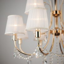 Цена на Подвесная люстра Eurosvet 10087/12 золото/прозрачный хрусталь Strotskis