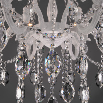 Цена на Подвесная люстра Eurosvet 10108/8 белый/прозрачный хрусталь Strotskis