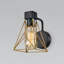 Бра Eurosvet 70107/1 черный/латунь Фото Бра Eurosvet 70107/1 черный/латунь